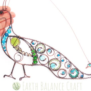 Peacock Bird Suncatcher