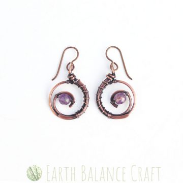 Violet Wildflower Earrings 1