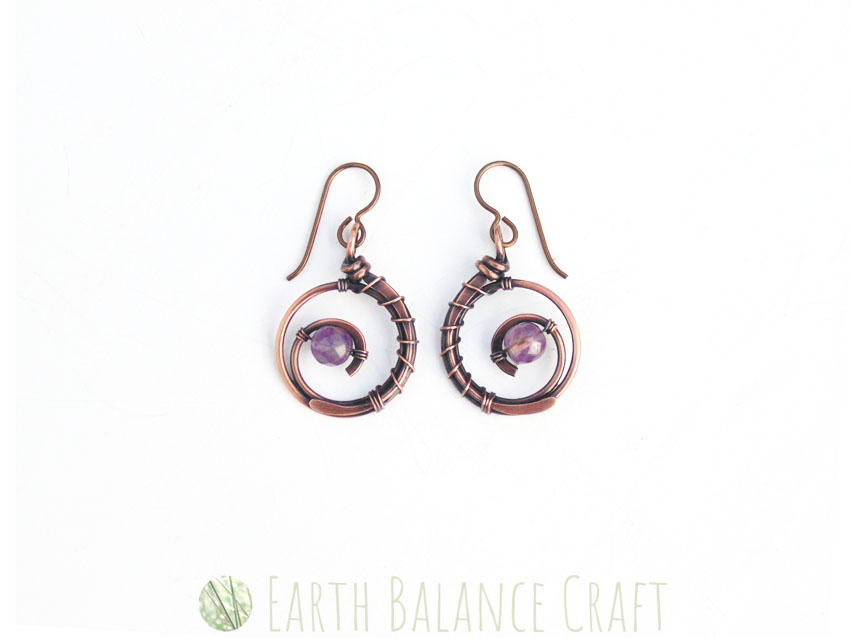 Violet Wildflower Earrings 1