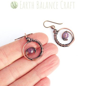 Violet Wildflower Earrings 2