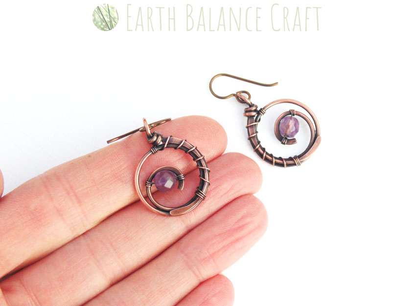 Violet Wildflower Earrings 2