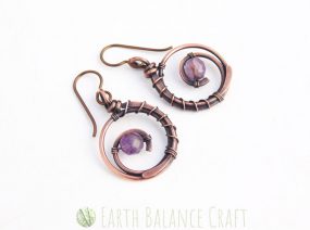 Violet Wildflower Earrings 3