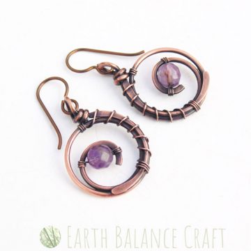 Violet Wildflower Earrings 3