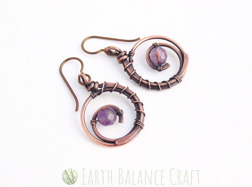 Violet Wildflower Earrings 3