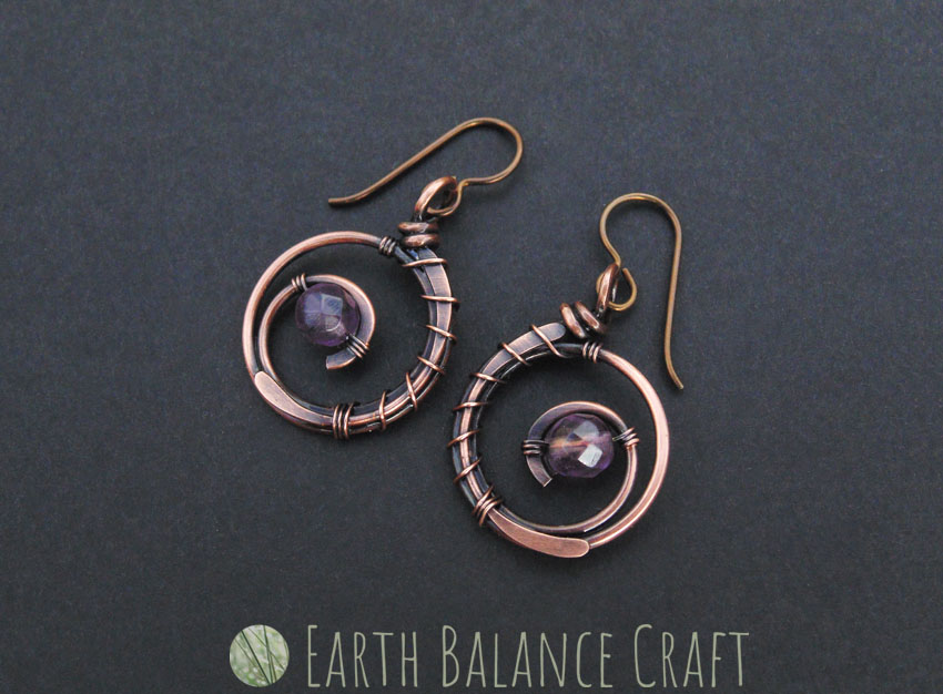 Violet Wildflower Earrings 4