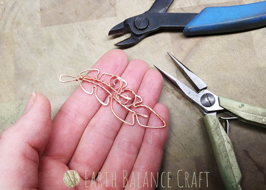 Mini Wire Feather Pendant