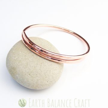 Raw Copper Paddle Bangle