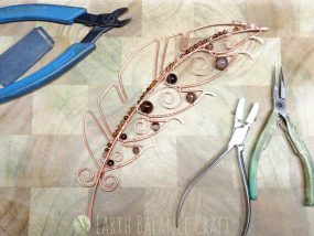 Brown Owl Wire Feather WIP