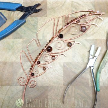 Brown Owl Wire Feather WIP